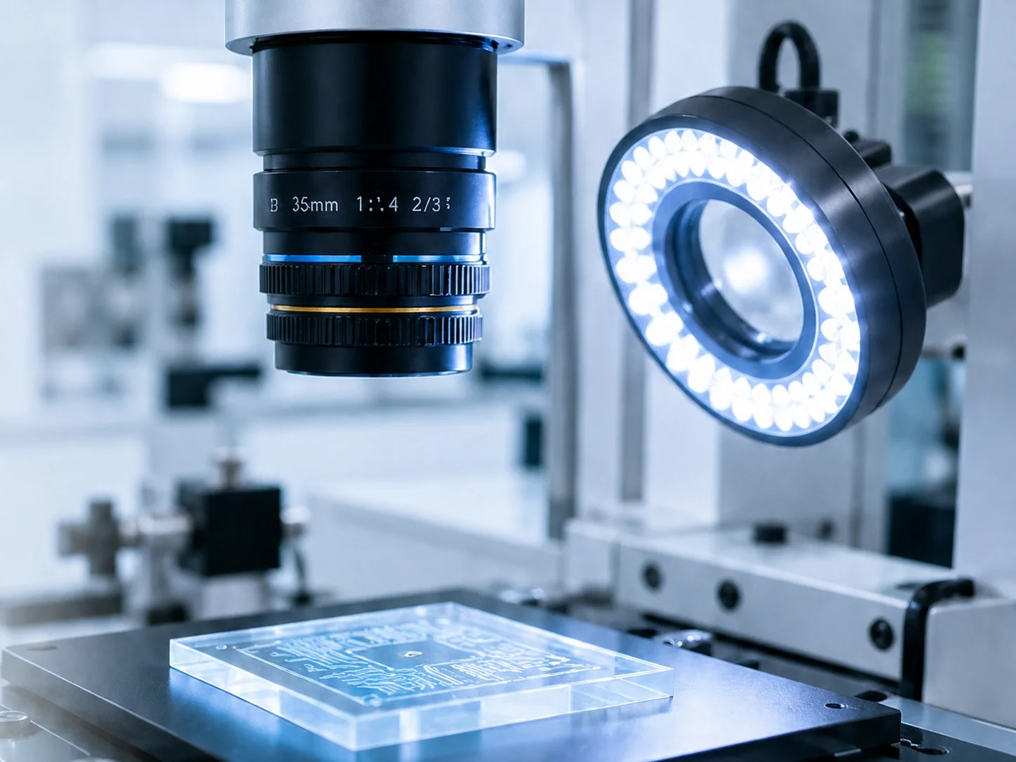 Industrial lens and ring-light inspection platform